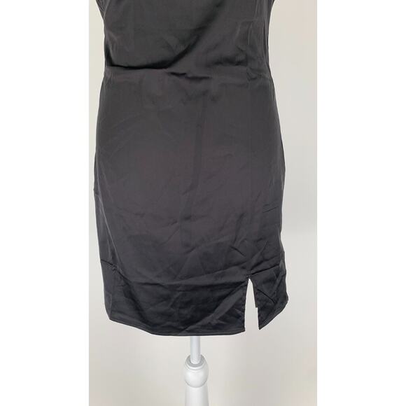 Verdusa Womens Black Sleeveless Cowl Neck Mini Slip Dress Size Medium NWT - Picture 7 of 12
